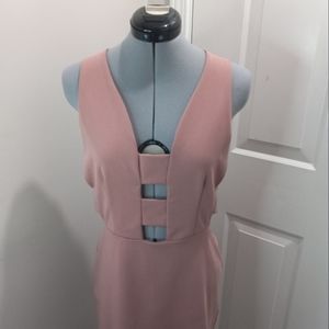 She + Sky Pinkish Open Bodycon Mini Dress W/ Cutouts Size Med